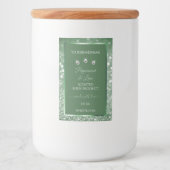 Chic Forest Green Glitter Product Packaging Labels Voedselcontainer Etiket (Voorkant)