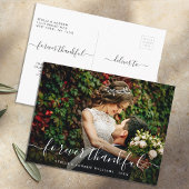 Chic Forever Dankbaar Script Dank u Foto Briefkaart