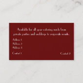 Chic Fork & Spoon Food Service Visitekaartje (Achterkant)