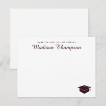 Chic Formal Burgundy Script Gradup