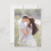 Chic Formal Ecru Scrollwork Border Wedding Save The Date (Achterkant)