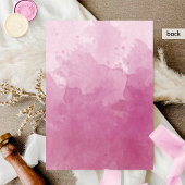 Chic Formal Monogram Mauve Pink Waterverf Weddensc Kaart