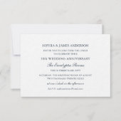 Chic Formal Wedding Jubileum 50ste Witte Lunch Kaart (Voorkant)