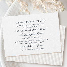 Chic Formal Wedding Jubileum 50ste Witte Lunch Kaart