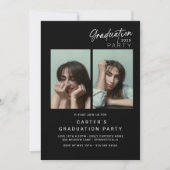 chic foto afstuderen Minimalistisch zwart-wit Kaart (Voorkant)