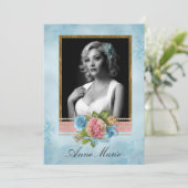 Chic foto bruids douche uitnodiging (Staand voorkant)