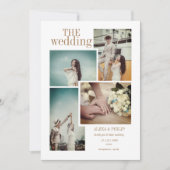  Chic foto bruiloft uitnodiging (Voorkant)