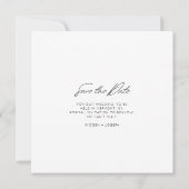 Chic Foto Chic Plat Huwelijk Save The Date Kaart (Achterkant)