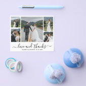 Chic Foto Collage Budget Bruiloft Bedankkaart Flye Flyer (Enkel)