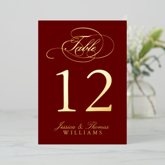 Chic foto Echte Folie de gedrukte Kaarten van het  (Staand Voorkant)