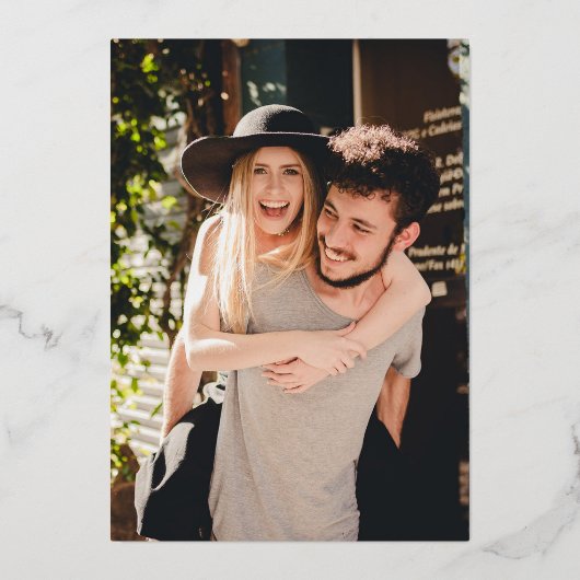 Chic foto Echte Folie de gedrukte Kaarten van het  (Achterkant)