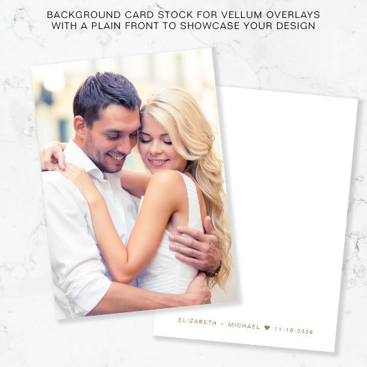 Chic Foto Witte Achtergrond voor Vellum Overlay Kaart