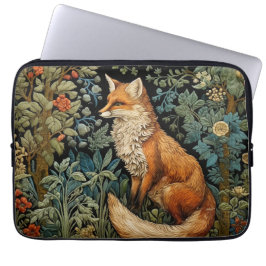  Chic Fox Botanical Forest William Morris Laptop Sleeve