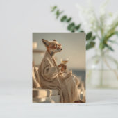 Chic Fox Relaxen in stijl Briefkaart (Staand voorkant)