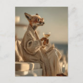 Chic Fox Relaxen in stijl Briefkaart (Voorkant)