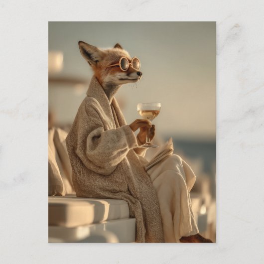 Chic Fox Relaxen in stijl Briefkaart (Voorkant)