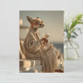 Chic Fox Relaxen in stijl Kaart (Staand voorkant)