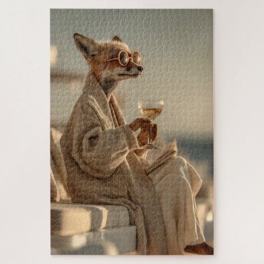 Chic Fox Relaxen in stijl Legpuzzel (Verticaal)