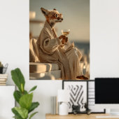 Chic Fox Relaxen in stijl Poster (Thuiskantoor)