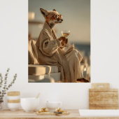 Chic Fox Relaxen in stijl Poster (Keuken)