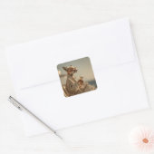 Chic Fox Relaxen in stijl Vierkante Sticker (Envelop)