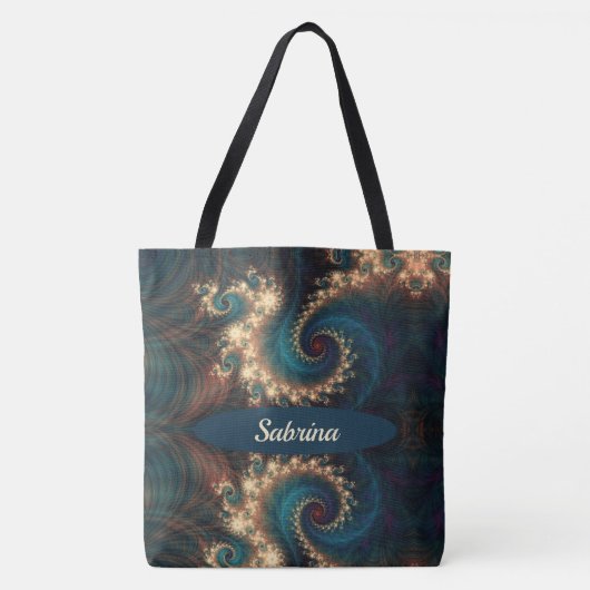 Chic Fractal Monogrammed Canvas tas (Voorkant)