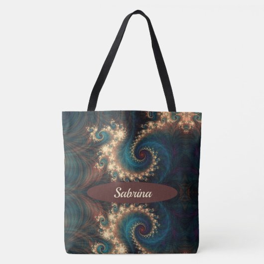 Chic Fractal Monogrammed Canvas tas (Voorkant)