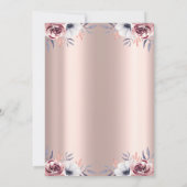 Chic Frame Boho Bloemen Quinceañera Kaart (Achterkant)