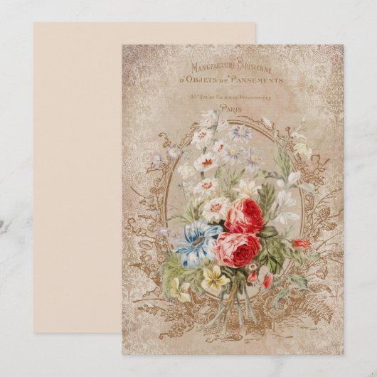 Chic  Frans Roos Ephemera Notitiekaartje (Voorkant / Achterkant)