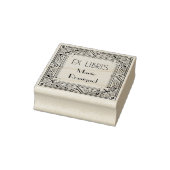 Chic French Art Deco Type Personal Name Ex Libris Rubberstempel (Stempel)