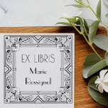 Chic French Art Deco Type Personal Name Ex Libris Zelfinktende Stempel<br><div class="desc">Elevate your library with our exquisite Art Deco style Ex Libris stamp, featuring a stylish frame and sleek, modern Deco typography. Perfect for book lovers and collectors, this elegant stamp adds a touch of sophistication and personalization to your cherished volumes. Crafted with precision and designed to impress, our Ex Libris...</div>