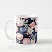 Chic French Blue Pink Macaroons Koffiemok (Links)
