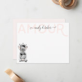 Chic French Bulldog Frenchie Love Royal Stationery Notitiekaartje (Voorkant / Achterkant in situ)