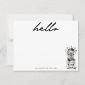 Chic French Bulldog Frenchie Love Royal Stationery Notitiekaartje (Voorkant)