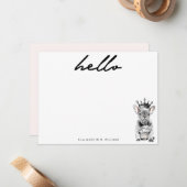 Chic French Bulldog Frenchie Love Royal Stationery Notitiekaartje (Voorkant / Achterkant in situ)