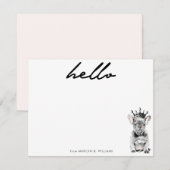 Chic French Bulldog Frenchie Love Royal Stationery Notitiekaartje (Voorkant / Achterkant)