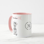Chic French Bulldog Frenchie mama Monogram Mok (Voorkant links)