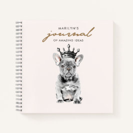Chic French Bulldog Frenchie Royal Notitieboek