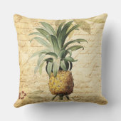 Chic French Calligraphy and Pineapple Kussen (Achterkant)