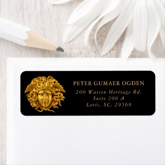 Chic French Fine Art Haute Couture Medusa Mask Etiket (Insitu)