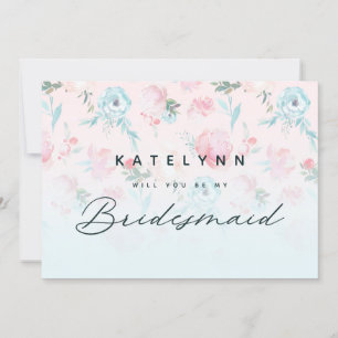 Chic French Garden Floral Bridesmaid proposal Kaar