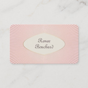 Chic French  Gold Sunburst Blush Pink Visitekaartje