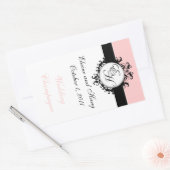 Chic French Monogrammen Damask Champagne Labels (Envelop)