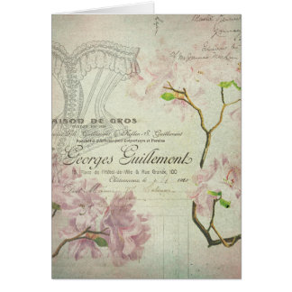 Chic French Script Shabby Flowers Corset