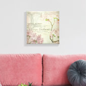 Chic French Script Shabby Flowers Corset Canvas Afdruk (Insitu (Woonkamer))