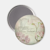  Chic French Script Shabby Flowers Corset Magneet (Voorkant / Achterkant)