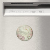  Chic French Script Shabby Flowers Corset Magneet (Insitu (Vaatwasser))