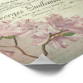  Chic French Script Shabby Flowers Corset Poster (Hoek)