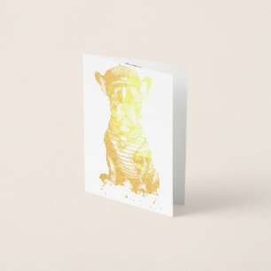 Chic Frenchie: Stijlvol Frans Bulldog Design voor  Folie Kaarten