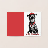 Chic Frenchie: Stijlvol Frans Bulldog Design voor  Folie Kaarten (Binnen)
